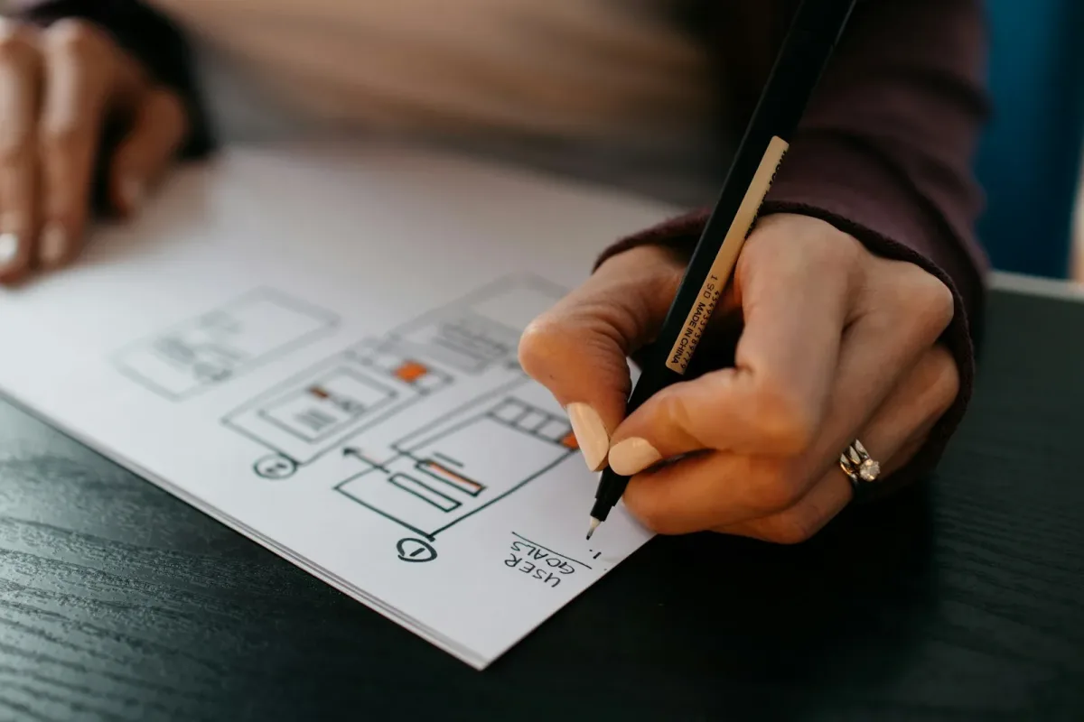 Persona documentando un proceso antes de diseñar una automatización Persona documentando un proceso antes de diseñar una automatización